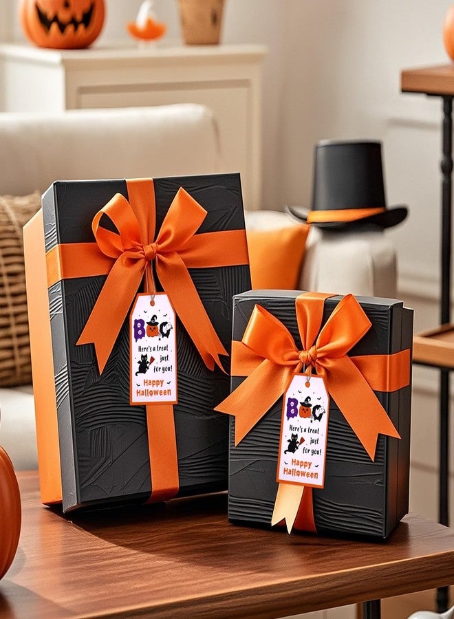 Etercycle Halloween Tags, 50pcs Happy Halloween Tag with String, Cute Boo Label Halloween Decorative Hang Wrap Tags for Candy Bag, Goodie Gift Bags, Trick Or Treat Party Favor Decoration Supplies - Image 5
